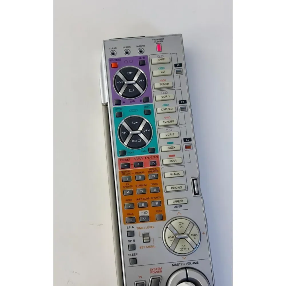 Yamaha Remote Control Transmitter RAV130 VV62710, Tested & Works Silver EQ2237